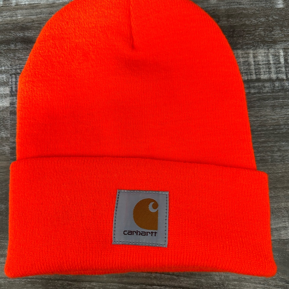 Carhartt unisex orange beanie, new without tags